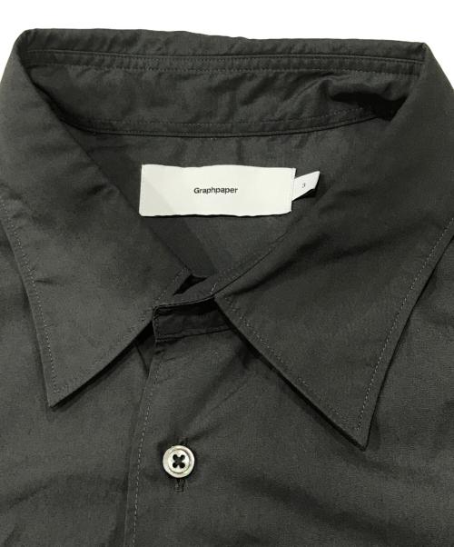 Graphpaper（グラフペーパー）Graphpaper (グラフペーパー) Broad Regular Collar Shirt グレー サイズ:3の古着・服飾アイテム