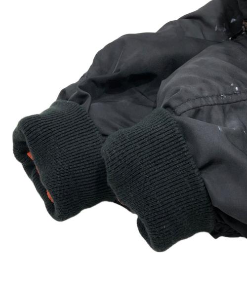 HOUSTON（ヒューストン）HOUSTON (ヒューストン) rebear by johnbull (リベアバイジョンブル) MA-1 FLIGHT JACKE/フライトジャケット ブラック サイズ:XXLの古着・服飾アイテム