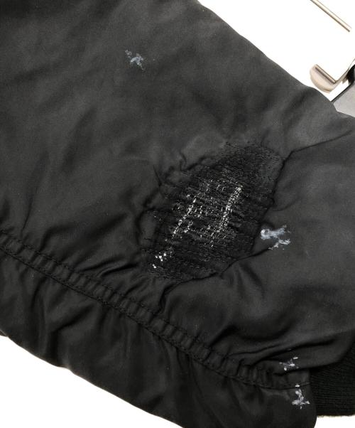 HOUSTON（ヒューストン）HOUSTON (ヒューストン) rebear by johnbull (リベアバイジョンブル) MA-1 FLIGHT JACKE/フライトジャケット ブラック サイズ:XXLの古着・服飾アイテム