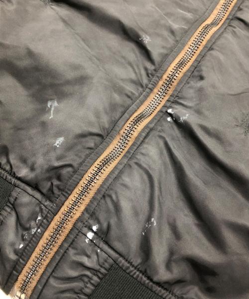 HOUSTON（ヒューストン）HOUSTON (ヒューストン) rebear by johnbull (リベアバイジョンブル) MA-1 FLIGHT JACKE/フライトジャケット ブラック サイズ:XXLの古着・服飾アイテム