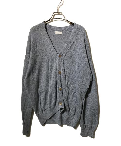 Phlannel（フランネル）Phlannel (フランネル) リネンVネックカーディガン ブルー サイズ:4の古着・服飾アイテム