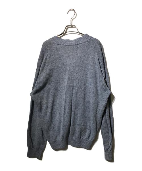 Phlannel（フランネル）Phlannel (フランネル) リネンVネックカーディガン ブルー サイズ:4の古着・服飾アイテム