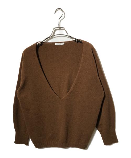 Plage（プラージュ）Plage (プラージュ) Vネックニット ブラウン サイズ:FREEの古着・服飾アイテム