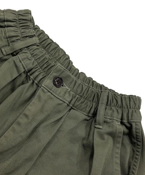 HARVESTY（ハーベスティー）HARVESTY (ハーベスティー) サーカスパンツ/ゴム引きワイドパンツ オリーブ サイズ:2の古着・服飾アイテム