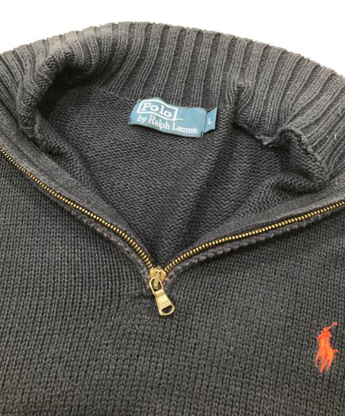 POLO RALPH LAUREN（ポロ・ラルフローレン）POLO RALPH LAUREN (ポロ・ラルフローレン) ハーフジップニット ネイビー サイズ:Ｌの古着・服飾アイテム