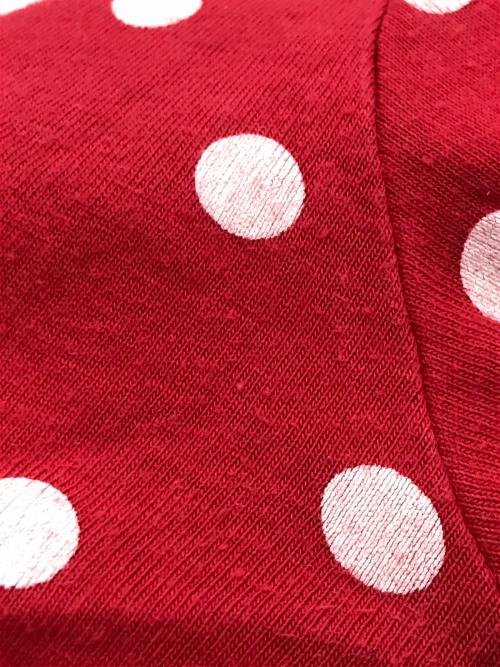 PLAY COMME des GARCONS（プレイコムデギャルソン）PLAY COMME des GARCONS (プレイコムデギャルソン) ドットカットソー レッド サイズ:Mの古着・服飾アイテム