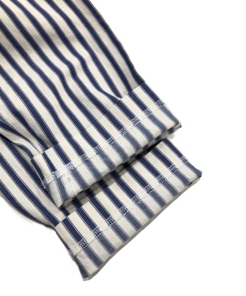 Tender（テンダー）Tender (テンダー) Weaver's Stock ARM CHAIR ストライプシャツ ホワイト×ネイビー サイズ:4の古着・服飾アイテム