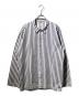 Tender（テンダー）の古着「Weaver's Stock ARM CHAIR ストライプシャツ」｜ホワイト×ネイビー