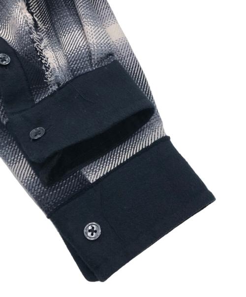 PUBLIC TOKYO（パブリックトウキョウ）PUBLIC TOKYO (パブリックトウキョウ) ドッキングチェックシャツ ブラック×グレー サイズ:01の古着・服飾アイテム