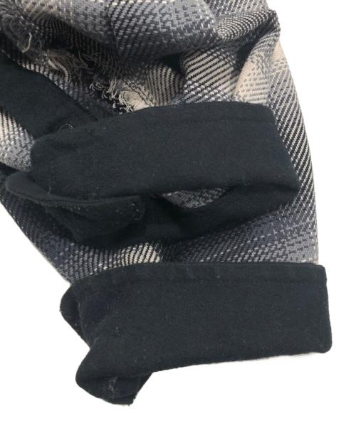 PUBLIC TOKYO（パブリックトウキョウ）PUBLIC TOKYO (パブリックトウキョウ) ドッキングチェックシャツ ブラック×グレー サイズ:01の古着・服飾アイテム