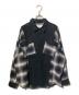 PUBLIC TOKYO（パブリックトウキョウ）の古着「ドッキングチェックシャツ」｜ブラック×グレー