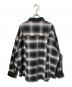PUBLIC TOKYO (パブリックトウキョウ) ドッキングチェックシャツ ブラック×グレー サイズ:01：6000円