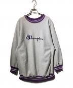 Champion REVERSE WEAVEチャンピオン リバース ウィーブ）の古着「刺繍クルーネックスウェット」｜グレー
