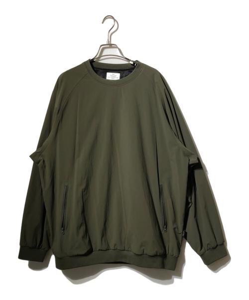 waiper（ワイパー）WAIPER (ワイパー) ナイロンスウェット/クルーネック プルオーバー オリーブ サイズ:ＸＸＬの古着・服飾アイテム