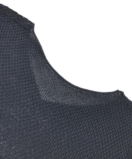 Noble（ノーブル）Noble (ノーブル) ペーパーヤーンカノコ BACK Vプルオーバー/バックVニット グレー サイズ:表記なしの古着・服飾アイテム