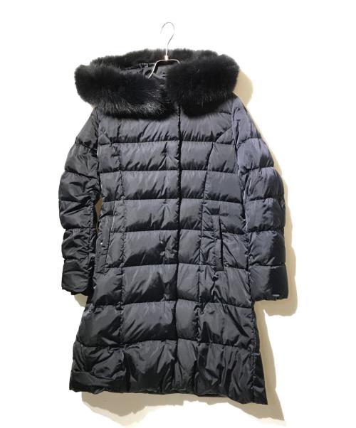 UNTITLED（アンタイトル）UNTITLED (アンタイトル) フォックスファーダウンコート ネイビー サイズ:2の古着・服飾アイテム