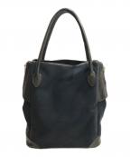 Y'sワイズ）の古着「レザートートバッグ」｜ネイビー