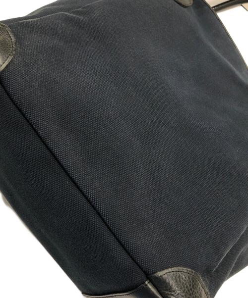 Y's（ワイズ）Y's (ワイズ) レザートートバッグ ネイビーの古着・服飾アイテム