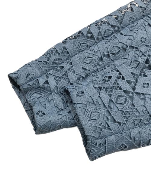 EMPORIO ARMANI（エンポリオ アルマーニ）EMPORIO ARMANI (エンポリオ アルマーニ) レースノーカラーコート/ミドルコート スカイブルー サイズ:1 未使用品の古着・服飾アイテム