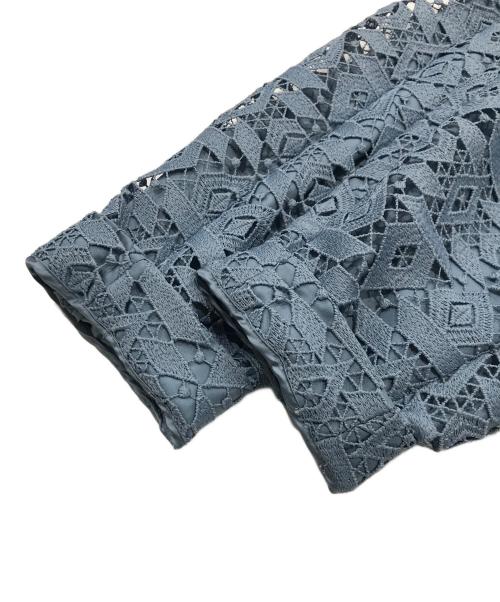 EMPORIO ARMANI（エンポリオ アルマーニ）EMPORIO ARMANI (エンポリオ アルマーニ) レースノーカラーコート/ミドルコート スカイブルー サイズ:1 未使用品の古着・服飾アイテム