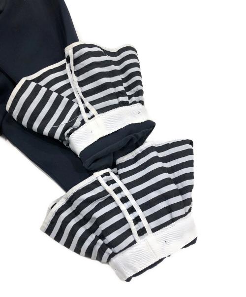 BORDERS at BALCONY（ボーダーズアットバルコニー）BORDERS AT BALCONY (ボーダーズアットバルコニー) ボーダースリーブポリワンピース ネイビー サイズ:36の古着・服飾アイテム