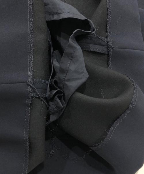 BORDERS at BALCONY（ボーダーズアットバルコニー）BORDERS AT BALCONY (ボーダーズアットバルコニー) ボーダースリーブポリワンピース ネイビー サイズ:36の古着・服飾アイテム