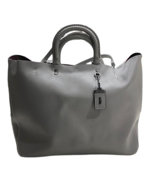 COACH（コーチ）COACH (コーチ) ローグ 2WAYレザーバッグ グレーの古着・服飾アイテム