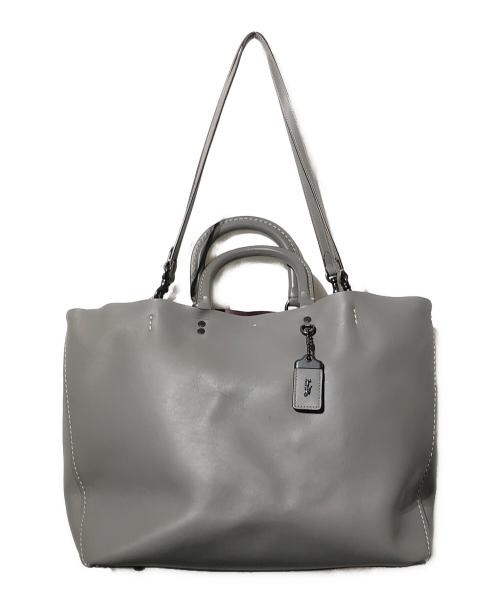COACH（コーチ）COACH (コーチ) ローグ 2WAYレザーバッグ グレーの古着・服飾アイテム