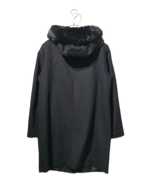 LAUREN RALPH LAUREN（ローレンラルフローレン）LAUREN RALPH LAUREN (ローレンラルフローレン) フェイクファーウールブレンドコート ブラック サイズ:12の古着・服飾アイテム