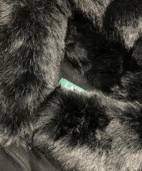 LAUREN RALPH LAUREN（ローレンラルフローレン）LAUREN RALPH LAUREN (ローレンラルフローレン) フェイクファーウールブレンドコート ブラック サイズ:12の古着・服飾アイテム