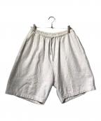 blurhms ROOTSTOCKブラームスルーツストック）の古着「Soft&Hard Sweat Shorts/スウェットハーフパンツ」｜ホワイト