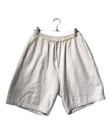 blurhms ROOTSTOCK（ブラームスルーツストック）の古着「Soft&Hard Sweat Shorts/スウェットハーフパンツ」｜ホワイト