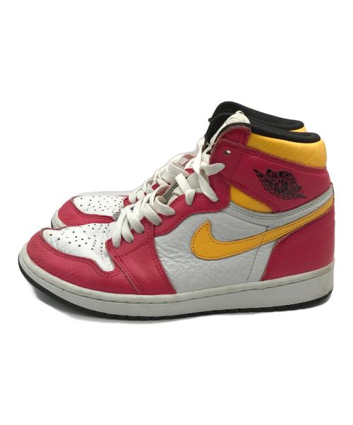 NIKE（ナイキ）NIKE (ナイキ) Air Jordan 1 High OG スニーカー（エアージョーダン　ハイ　オージー） ホワイト×ピンク サイズ:26.5の古着・服飾アイテム