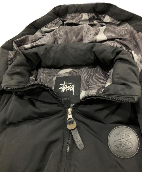 stussy（ステューシー）stussy (ステューシー) 裏地アニマルダウンジャケット ブラック サイズ:Sの古着・服飾アイテム