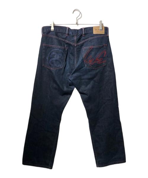 stussy（ステューシー）stussy (ステューシー) FUTURA LABORATORIES (フューチュラ ラボラトリーズ) ROUGH and RUGGED デニムパンツ インディゴ サイズ:91cm　W36の古着・服飾アイテム