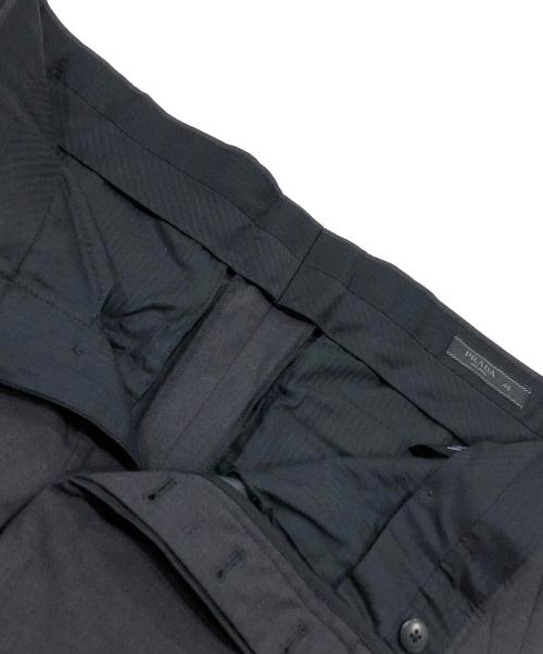 PRADA（プラダ）PRADA (プラダ) センタープレスウールスラックス ネイビー サイズ:46の古着・服飾アイテム