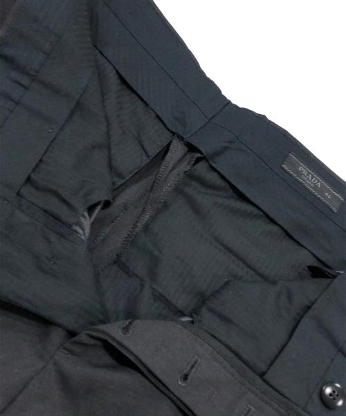 PRADA（プラダ）PRADA (プラダ) ウールスラックス ネイビー サイズ:44の古着・服飾アイテム