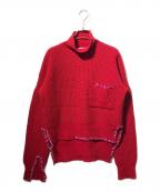 MARNIマルニ）の古着「Stitch Wool Knit/バージンウールニット」｜レッド