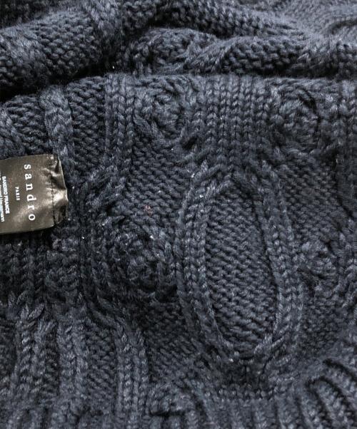 Sandro（サンドロ）Sandro (サンドロ) ウールニット ネイビー サイズ:Lの古着・服飾アイテム