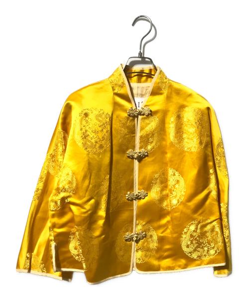 dahl'ia（ダリア）dahl'ia (ダリア) 総柄チャイナシャツジャケット イエロー サイズ:表記なしの古着・服飾アイテム