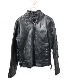 Diamond Plate（ダイヤモンドプレート）の古着「バッファローレザージャケット」｜ブラック