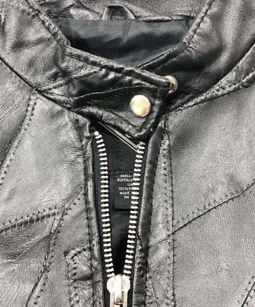 Diamond Plate（ダイヤモンドプレート）diamond plate (ダイヤモンドプレート) バッファローレザージャケット ブラック サイズ:Ｌの古着・服飾アイテム