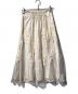 JUSGLITTY（ジャスグリッティー）の古着「ミモザ刺繍マーメイドスカート」｜ベージュ