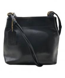 OLD COACH（オールドコーチ）の古着「オールレザーショルダーバッグ」｜ブラック