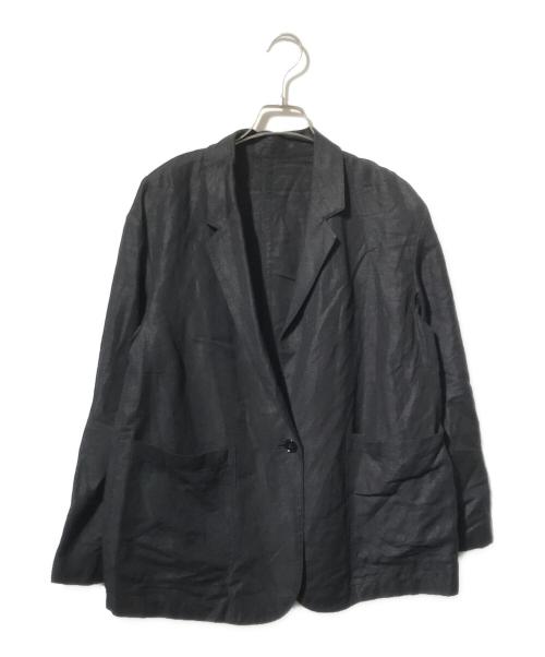 FRAMeWORK（フレームワーク）FRAMeWORK (フレームワーク) レーヨン麻テーラードジャケット ブラック サイズ:36の古着・服飾アイテム