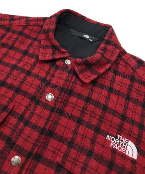 THE NORTH FACE（ザ ノース フェイス）THE NORTH FACE (ザ ノース フェイス) Brushwood Wool L/S Shirt レッド サイズ:XSの古着・服飾アイテム