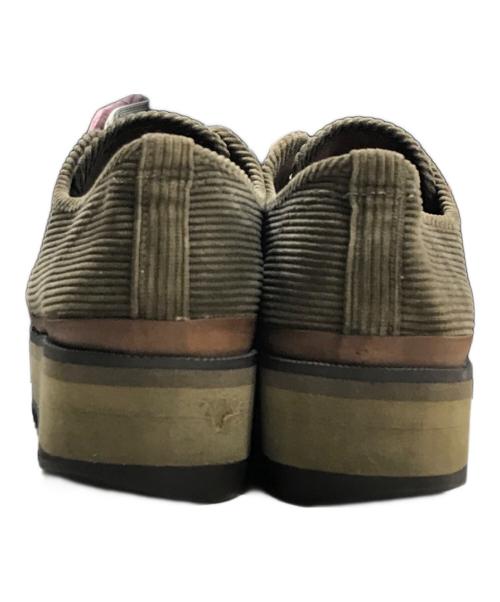 COMME des GARCONS HOMME PLUS（コムデギャルソンオムプリュス）COMME des GARCONS HOMME PLUS (コムデギャルソンオムプリュス) コーデュロイシャークソールシューズ カーキ サイズ:27.0の古着・服飾アイテム