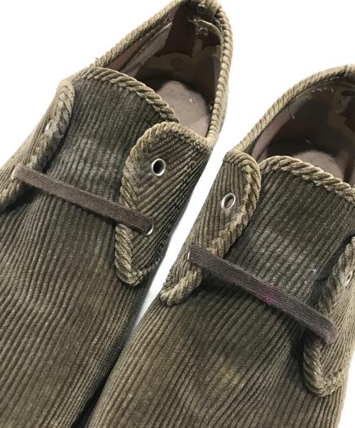 COMME des GARCONS HOMME PLUS（コムデギャルソンオムプリュス）COMME des GARCONS HOMME PLUS (コムデギャルソンオムプリュス) コーデュロイシャークソールシューズ カーキ サイズ:27.0の古着・服飾アイテム