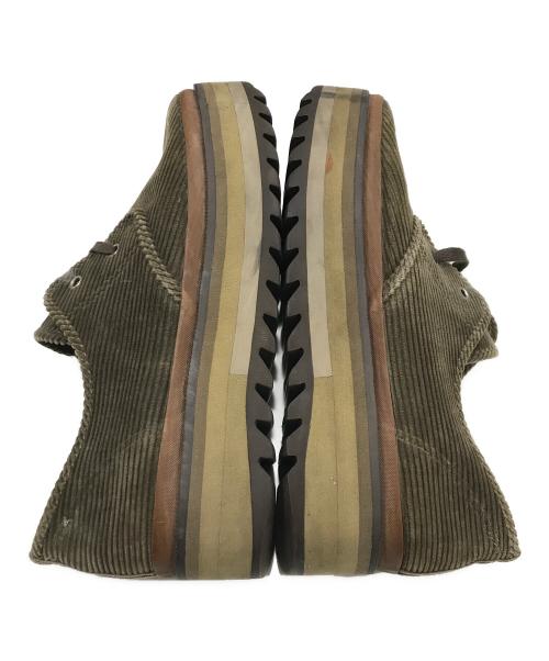 COMME des GARCONS HOMME PLUS（コムデギャルソンオムプリュス）COMME des GARCONS HOMME PLUS (コムデギャルソンオムプリュス) コーデュロイシャークソールシューズ カーキ サイズ:27.0の古着・服飾アイテム