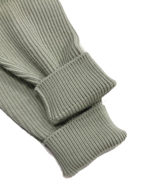 AURALEE（オーラリー）AURALEE (オーラリー) FRENCH MERINO RIB プルオーバーニット オリーブ サイズ:5の古着・服飾アイテム